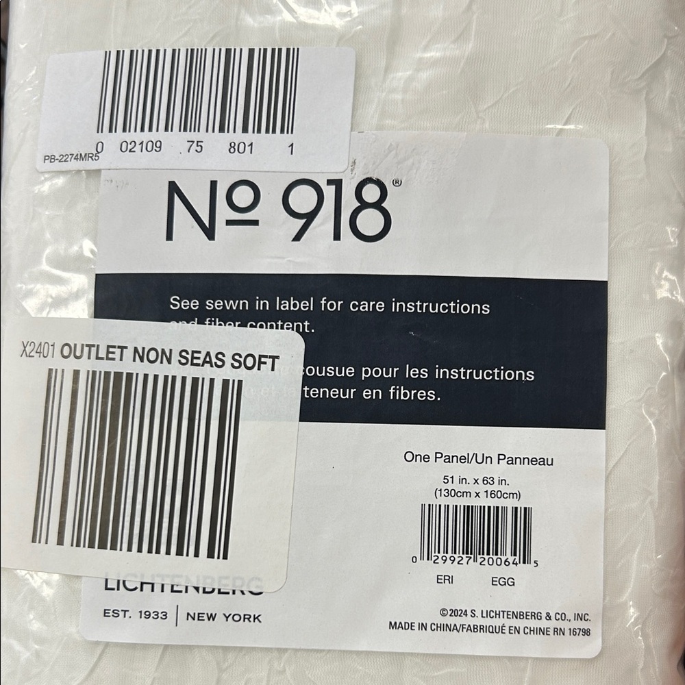 Lichtenberg No. 918 White Curtain Panel
